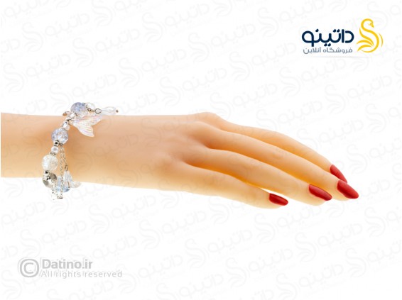 عکس دستبند مهره ای کریستالی طرح پری دریایی 19877 - انواع مدل دستبند مهره ای کریستالی طرح پری دریایی 19877