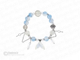 دستبند مهره ای کریستالی طرح پری دریایی 19877