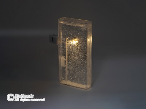 عکس ساختنی چراغ خواب طرح شب برفی 19884 - انواع مدل ساختنی چراغ خواب طرح شب برفی 19884