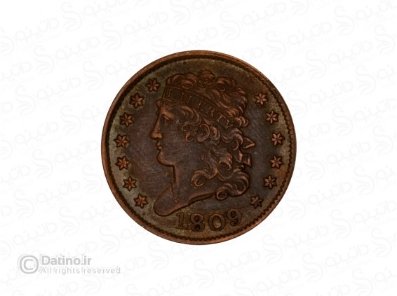 عکس سکه طرح نیم سنتی 1809 کلاسیک هد 19948 - انواع مدل سکه طرح نیم سنتی 1809 کلاسیک هد 19948