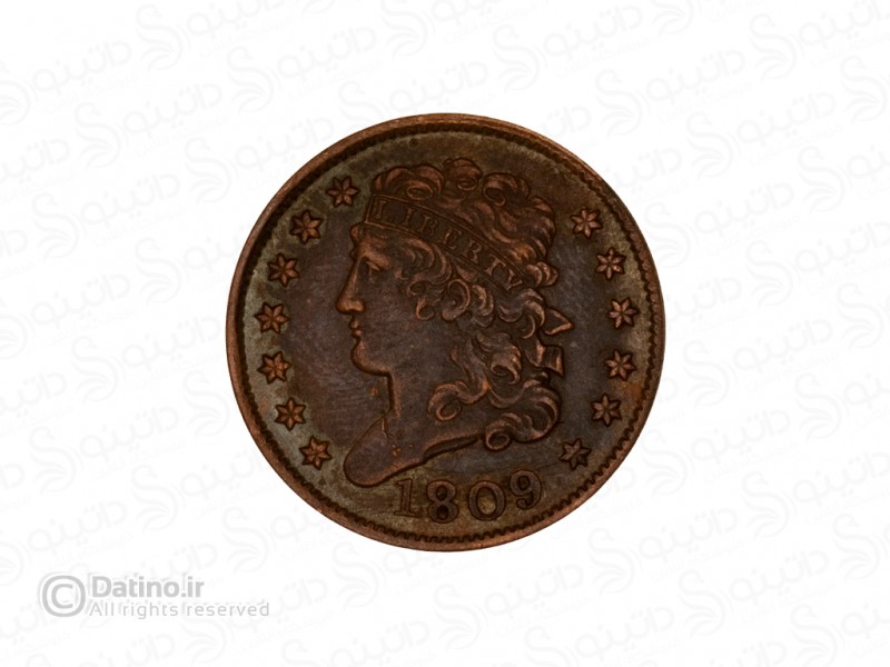 عکس سکه طرح نیم سنتی 1809 کلاسیک هد 19948 - انواع مدل سکه طرح نیم سنتی 1809 کلاسیک هد 19948