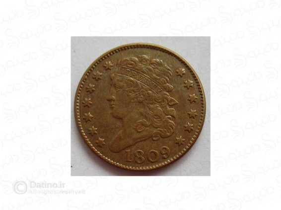 عکس سکه طرح نیم سنتی 1809 کلاسیک هد 19948 - انواع مدل سکه طرح نیم سنتی 1809 کلاسیک هد 19948
