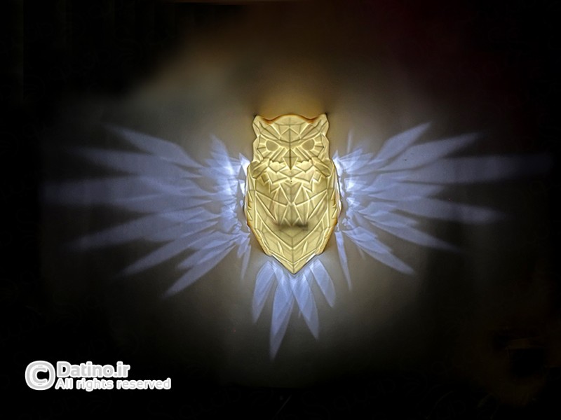 عکس چراغ خواب دیواری سه بعدی طرح جغد 19996 - انواع مدل چراغ خواب دیواری سه بعدی طرح جغد 19996