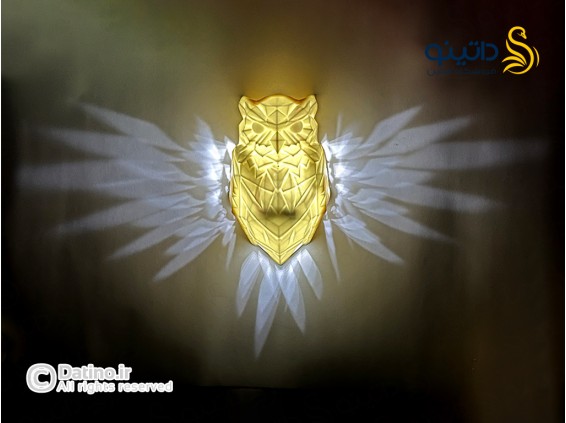 عکس چراغ خواب دیواری سه بعدی طرح جغد 19996 - انواع مدل چراغ خواب دیواری سه بعدی طرح جغد 19996