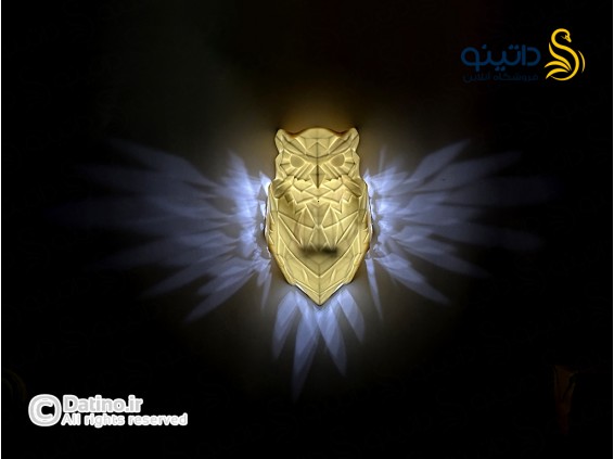 عکس چراغ خواب دیواری سه بعدی طرح جغد 19996 - انواع مدل چراغ خواب دیواری سه بعدی طرح جغد 19996