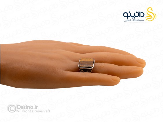 عکس انگشتر مردانه طرح چرم و چوب کلاسیک 20077 - انواع مدل انگشتر مردانه طرح چرم و چوب کلاسیک 20077