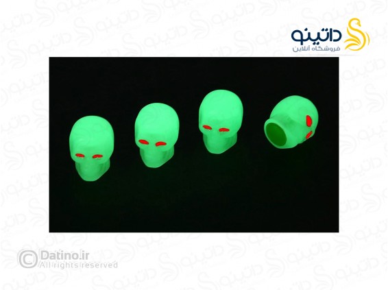 عکس سر والف لاستیک خودرو و دوچرخه طرح جمجمه مدل شب تاب مجموعه 4 عددی 20139 - انواع مدل سر والف لاستیک خودرو و دوچرخه طرح جمجمه مدل شب تاب مجموعه 4 عددی 20139