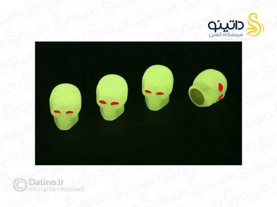 عکس سر والف لاستیک خودرو و دوچرخه طرح جمجمه مدل شب تاب مجموعه 4 عددی 20139 - انواع مدل سر والف لاستیک خودرو و دوچرخه طرح جمجمه مدل شب تاب مجموعه 4 عددی 20139