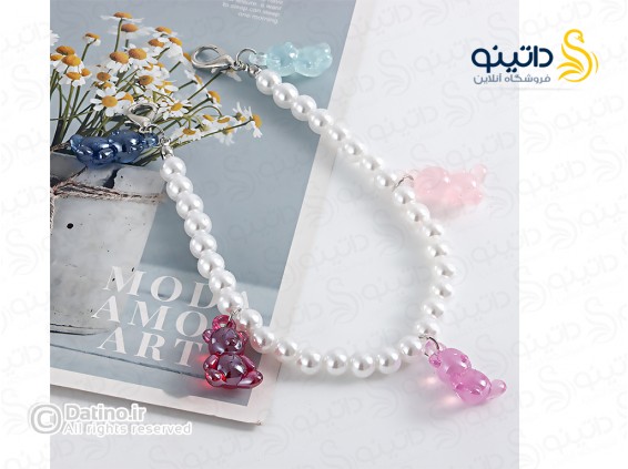 عکس آویز بند کفش مهره ای زنانه طرح خرس پاستیلی 20151 - انواع مدل آویز بند کفش مهره ای زنانه طرح خرس پاستیلی 20151