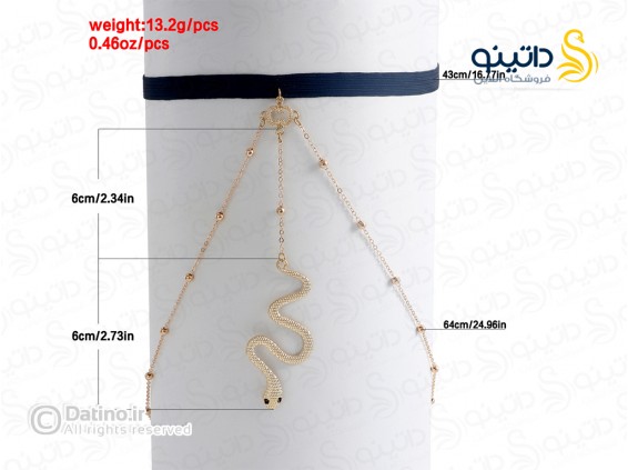 عکس زنجیر ران زنانه طرح مار 20153 - انواع مدل زنجیر ران زنانه طرح مار 20153