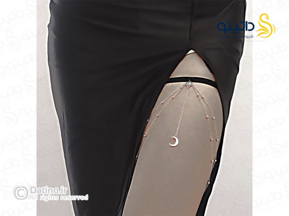 عکس زنجیر ران زنانه طرح آویز ماه 20155 - انواع مدل زنجیر ران زنانه طرح آویز ماه 20155