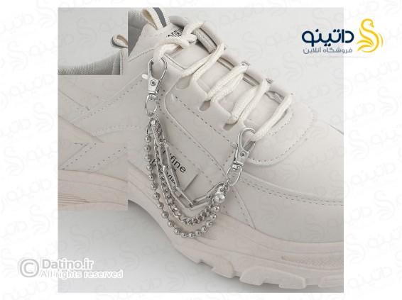 عکس آویز بند کفش زنانه طرح زنجیر سه لایه 20157 - انواع مدل آویز بند کفش زنانه طرح زنجیر سه لایه 20157