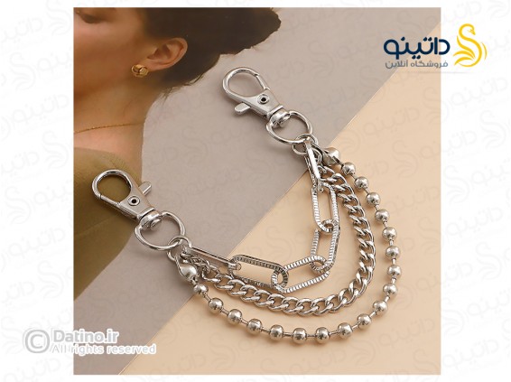 عکس آویز بند کفش زنانه طرح زنجیر سه لایه 20157 - انواع مدل آویز بند کفش زنانه طرح زنجیر سه لایه 20157