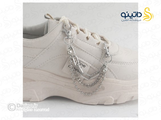 عکس آویز بند کفش زنانه طرح زنجیر سه لایه 20157 - انواع مدل آویز بند کفش زنانه طرح زنجیر سه لایه 20157
