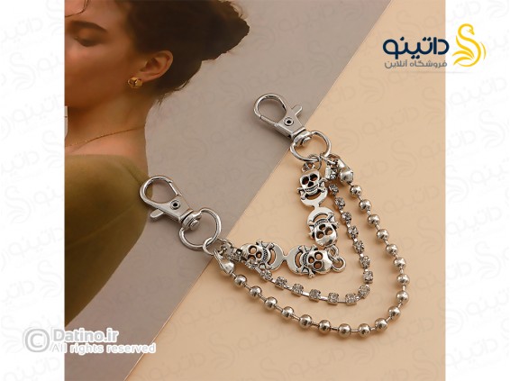 عکس آویز بند کفش زنانه سه لاین طرح جمجمه دزدان دریایی 20159 - انواع مدل آویز بند کفش زنانه سه لاین طرح جمجمه دزدان دریایی 20159