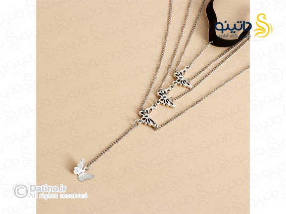 عکس زنجیر ران زنانه چند لاین طرح آویز پروانه 20160 - انواع مدل زنجیر ران زنانه چند لاین طرح آویز پروانه 20160