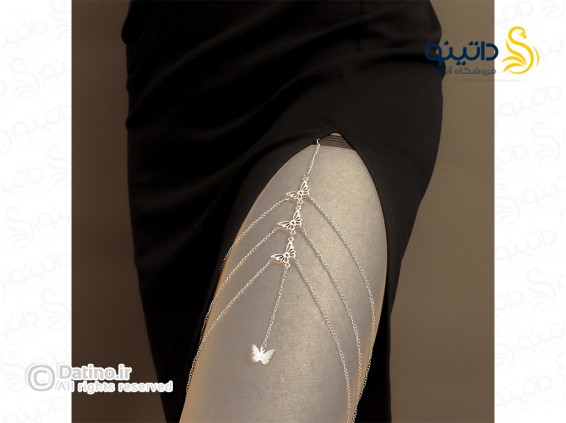 عکس زنجیر ران زنانه چند لاین طرح آویز پروانه 20160 - انواع مدل زنجیر ران زنانه چند لاین طرح آویز پروانه 20160