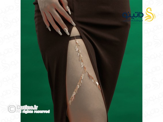 عکس زنجیر ران زنانه طرح برگ 20162 - انواع مدل زنجیر ران زنانه طرح برگ 20162