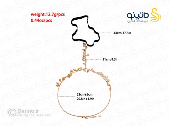 عکس زنجیر ران زنانه طرح برگ 20162 - انواع مدل زنجیر ران زنانه طرح برگ 20162
