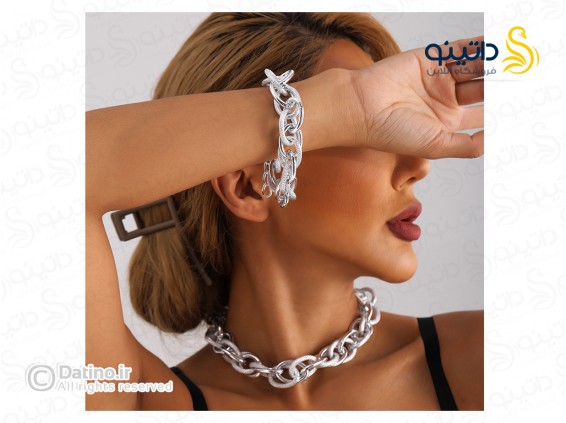 عکس دستبند زنانه طرح زنجیر لوکس 20163 - انواع مدل دستبند زنانه طرح زنجیر لوکس 20163