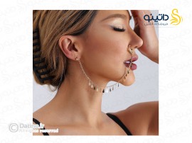 پیرسینگ بینی زنجیردار طرح قطره آب نگین دار 20166