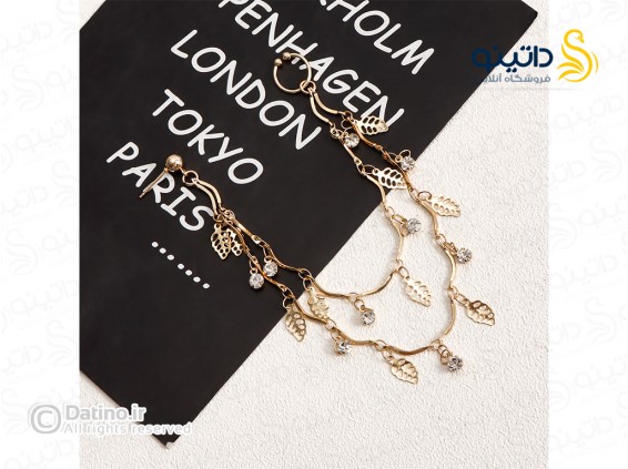 عکس پیرسینگ بینی زنجیر دار دولایه طرح برگ 20168 - انواع مدل پیرسینگ بینی زنجیر دار دولایه طرح برگ 20168