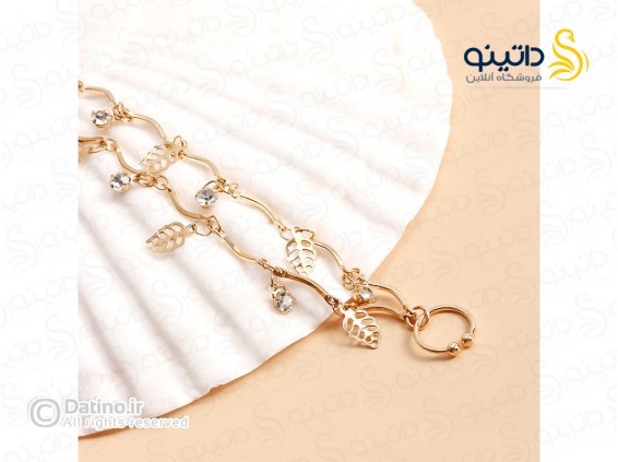 عکس پیرسینگ بینی زنجیر دار دولایه طرح برگ 20168 - انواع مدل پیرسینگ بینی زنجیر دار دولایه طرح برگ 20168