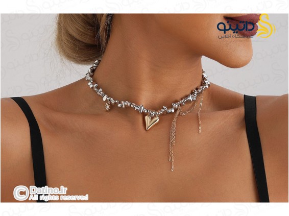 عکس گردنبند زنانه طرح قلب و خورشید 20172 - انواع مدل گردنبند زنانه طرح قلب و خورشید 20172