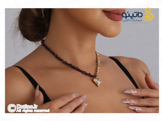 عکس گردنبند زنانه لوکس طرح قلب فانتزی 20174 - انواع مدل گردنبند زنانه لوکس طرح قلب فانتزی 20174