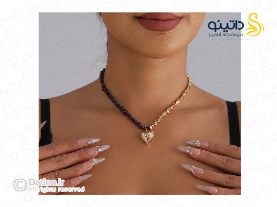 عکس گردنبند زنانه لوکس طرح قلب فانتزی 20174 - انواع مدل گردنبند زنانه لوکس طرح قلب فانتزی 20174