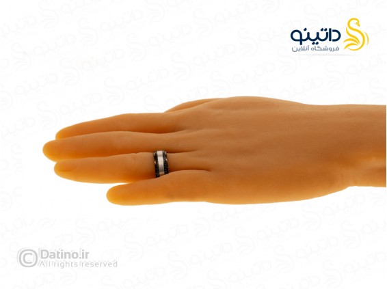 عکس حلقه مردانه طرح لوکس دو رنگ 20292 - انواع مدل حلقه مردانه طرح لوکس دو رنگ 20292