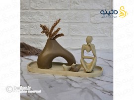 ست دکوری سنگی رومیزی طرح متفکر 20298