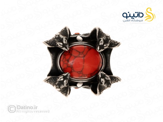 عکس انگشتر مردانه نگین دار طرح مار 20311 - انواع مدل انگشتر مردانه نگین دار طرح مار 20311