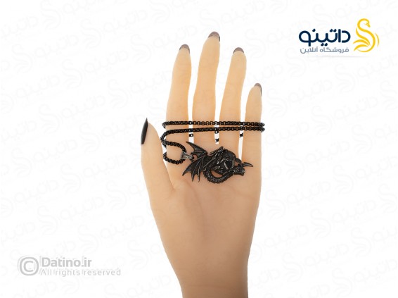 عکس گردنبند مردانه طرح اسکلت و پرواز اژدها 20317 - انواع مدل گردنبند مردانه طرح اسکلت و پرواز اژدها 20317