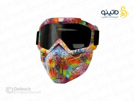 عینک موتورسواری هارلی طرح اسپری رنگی دو لنز 20319