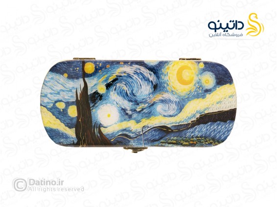 عکس جعبه چوبی رزین مستطیلی زرکوب طرح شب پرستاره ونگوک 20328 - انواع مدل جعبه چوبی رزین مستطیلی زرکوب طرح شب پرستاره ونگوک 20328