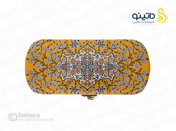 عکس جعبه چوبی رزین مستطیلی طرح تذهیب اسلیمی 20330 - انواع مدل جعبه چوبی رزین مستطیلی طرح تذهیب اسلیمی 20330