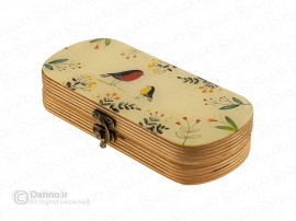 جعبه چوبی رزین مستطیلی طرح پرنده 20332