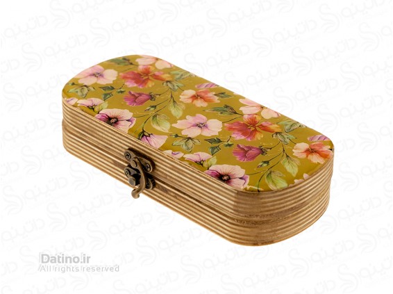 عکس جعبه چوبی رزین مستطیلی طرح گل زرکوب 20333 - انواع مدل جعبه چوبی رزین مستطیلی طرح گل زرکوب 20333