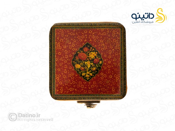 عکس جعبه چوبی رزین مربعی طرح نقش فرش ایرانی 20335 - انواع مدل جعبه چوبی رزین مربعی طرح نقش فرش ایرانی 20335