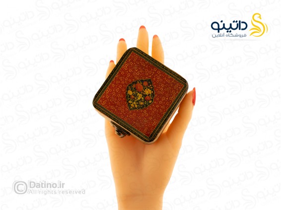عکس جعبه چوبی رزین مربعی طرح نقش فرش ایرانی 20335 - انواع مدل جعبه چوبی رزین مربعی طرح نقش فرش ایرانی 20335