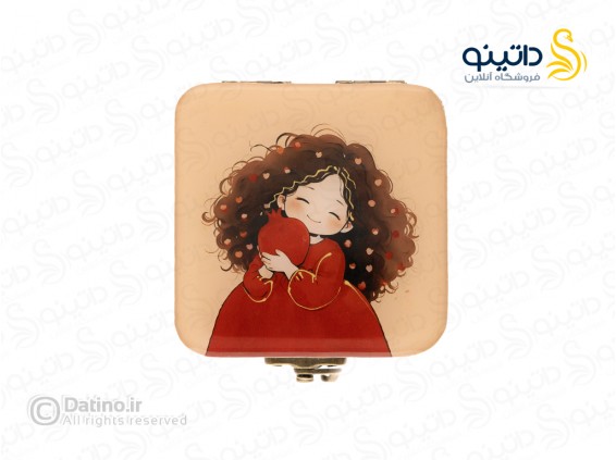 عکس جعبه چوبی رزین مربعی طرح دختر و انار زرکوب 20337 - انواع مدل جعبه چوبی رزین مربعی طرح دختر و انار زرکوب 20337