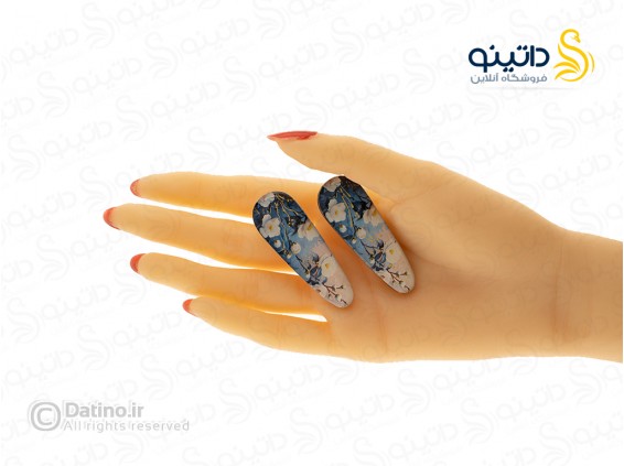 عکس گیره مو زنانه چوب و رزین طرح رز سفید زرکوب سایز متوسط 20357 - انواع مدل گیره مو زنانه چوب و رزین طرح رز سفید زرکوب سایز متوسط 20357