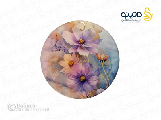 عکس آینه جیبی رزین مدل دو رو طرح گل 20366 - انواع مدل آینه جیبی رزین مدل دو رو طرح گل 20366