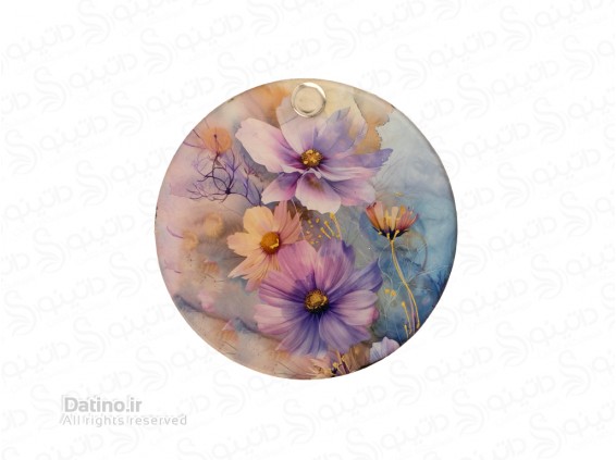 عکس آینه جیبی رزین مدل دو رو طرح گل 20366 - انواع مدل آینه جیبی رزین مدل دو رو طرح گل 20366