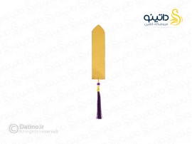 بوکمارک چوبی رزین طرح گل بنفش 20368