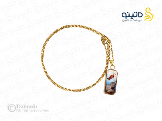عکس گردنبند زنانه رزین مدل مربعی طرح ماهی 20370 - انواع مدل گردنبند زنانه رزین مدل مربعی طرح ماهی 20370