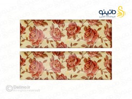 گیره مو زنانه چوب و  رزین طرح رز مستطیلی سایز بزرگ 20371