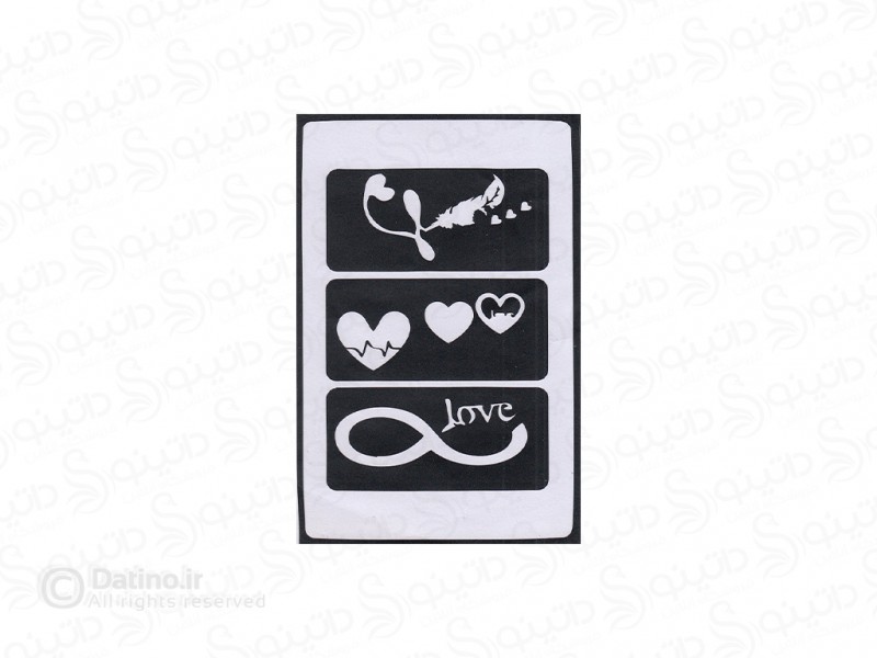 عکس استیکر حنا طرح عشق 20505 - انواع مدل استیکر حنا طرح عشق 20505