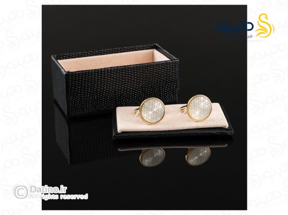 عکس دکمه سردست طرح گرد هندسی 20557 - انواع مدل دکمه سردست طرح گرد هندسی 20557